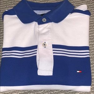 Tommy Hilfiger blue stripe polo men XS